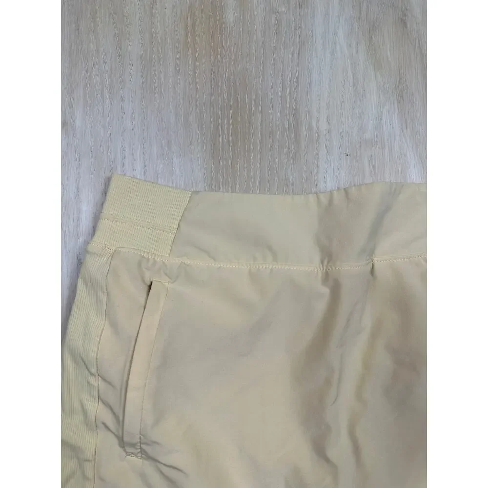Athleta Brooklyn Butter Yellow Pull On Athletic Tennis Pickleball Skort Skirt 8